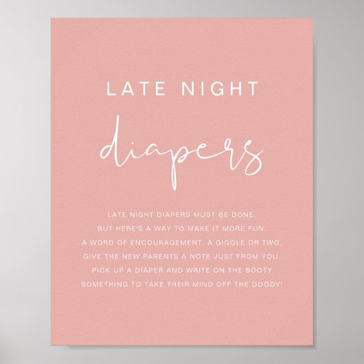 Poster LEAH Vibrant Pastel Rose Late Night Diapers Jeu (Devant)