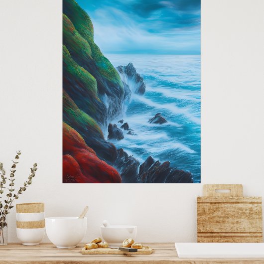 Poster Leap d'Imaginaire - AI Art numérique d'impression (Cuisine)