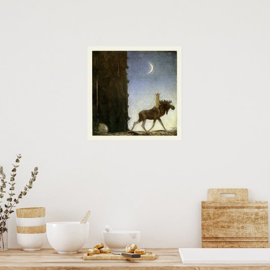 Poster Leap Elk and Princess Tuvstarr par John Bauer (Cuisine)