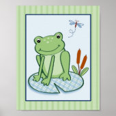 Poster Leap Frog Turtle Nursert Mur Art Imprimer (Devant)