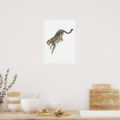 Poster Leaping Cheetah (Cuisine)