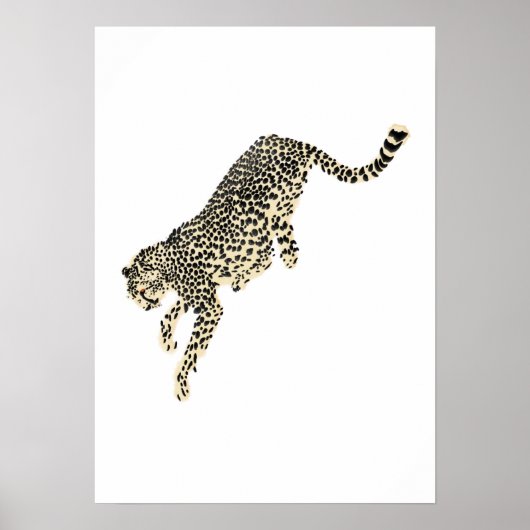 Poster Leaping Cheetah (Devant)