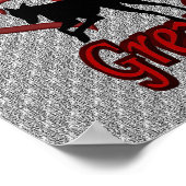 Poster Leaping Greyhounds Et Red Hearts (Coin)