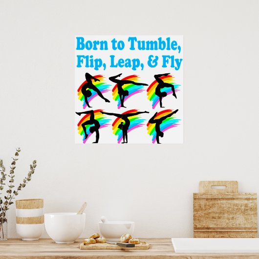 POSTER LEAPING GYMNAST (Cuisine)