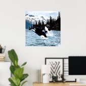 Poster Leaping Orca (Bureau à domicile)