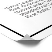 Poster Learjet 23 - Plan de dessin du plan d'avion BD (Coin)