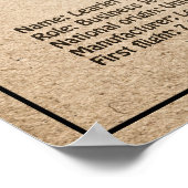 Poster Learjet 23 - Plan de dessin du plan d'avion SD (Coin)