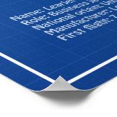 Poster Learjet 23 - Plan de dessin du plan directeur de l (Coin)