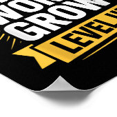 Poster Learn Work Grow Level Up Motivational Growth Insra (Coin)