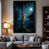 Poster Learning to Climb – Cute Cat Moment