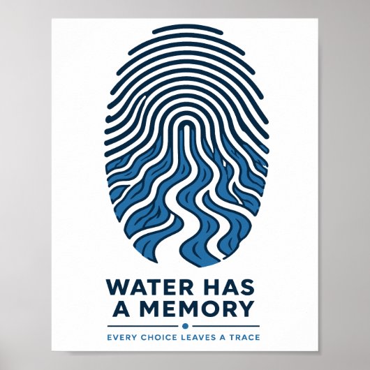 Poster L'eau a une empreinte digitale de mémoire (Devant)