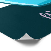 Poster L'Eau Carafe De Verre Bleu Est Vie ! (Coin)