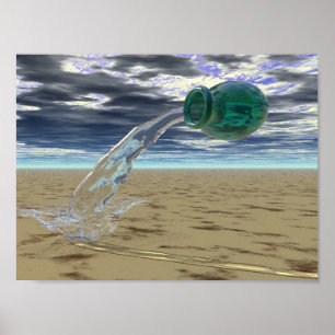 Poster L'eau de versement pleine