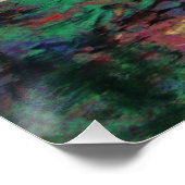Poster L'EAU MENSONGE VERT ÉTANG Claude Monet Flore foncé (Coin)