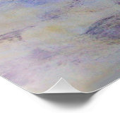 Poster L'EAU MENSONNE EN BLEU ROSE PAR Claude Monet (Coin)
