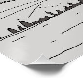 Poster L'eau reste calme après le vol d'un oiseau (Coin)