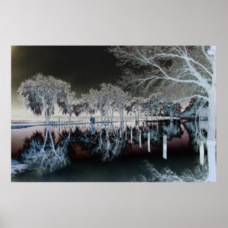 Poster L'Eau S'Étend Profondément