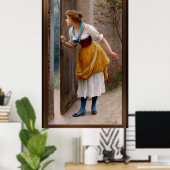 Poster L'Eavesdropper par Eugen von Blaas (Bureau à domicile)