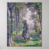 Poster Lebasque - Fille Et Chèvres Dans La Forêt (Devant)