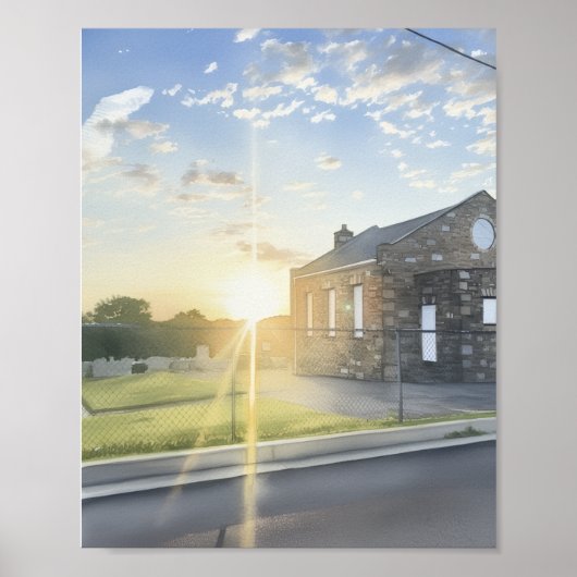 Poster L'éblouissement du soleil le matin (Devant)