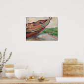 Poster Lebourg - Bateau de pêche sur le rivage (Cuisine)