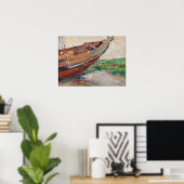 Poster Lebourg - Bateau de pêche sur le rivage (Bureau à domicile)