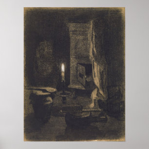 Poster Lebourg - La Vie Encore Avec La Bougie