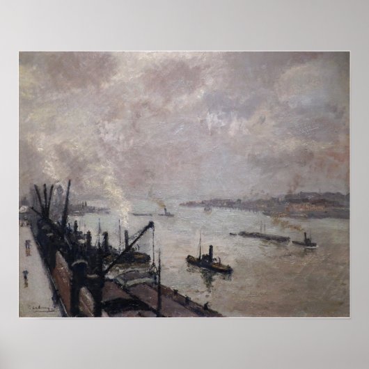 Poster Lebourg - Le port à Anvers (Devant)