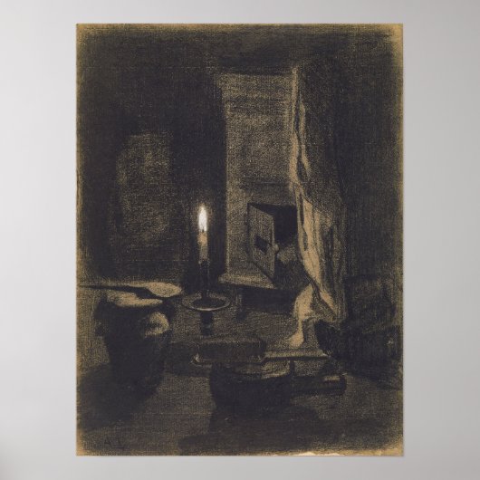 Poster Lebourg - Nature morte avec bougie (Devant)