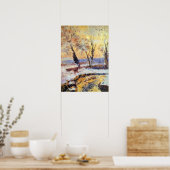 Poster Lebourg - Neige au coucher du soleil (Cuisine)