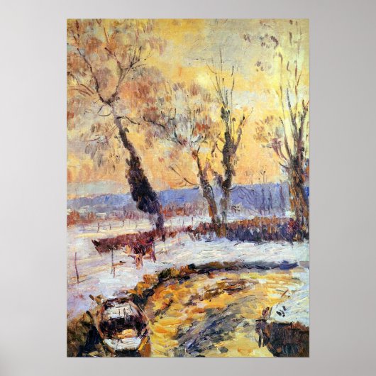 Poster Lebourg - Neige au coucher du soleil (Devant)