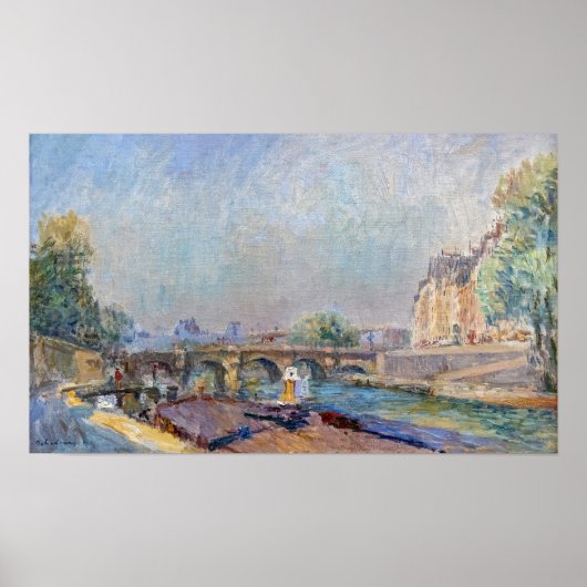 Poster Lebourg - Pont Neuf Et La Seine 1905 (Devant)