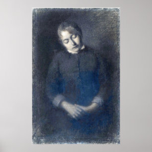 Poster Lebourg - Portrait de l'épouse de l'artiste endorm