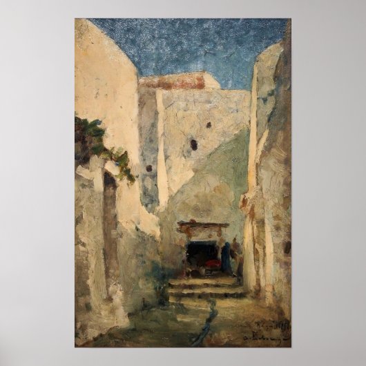 Poster Lebourg - Rue à Alger (Devant)