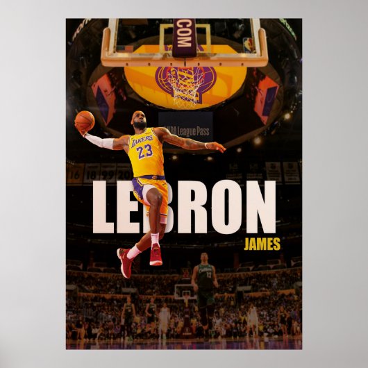 Poster lebron james, nba, basket-ball, roi james, slam du (Devant)