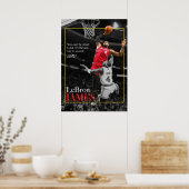 Poster lebron james, nba, basket-ball, roi james, slam du (Cuisine)