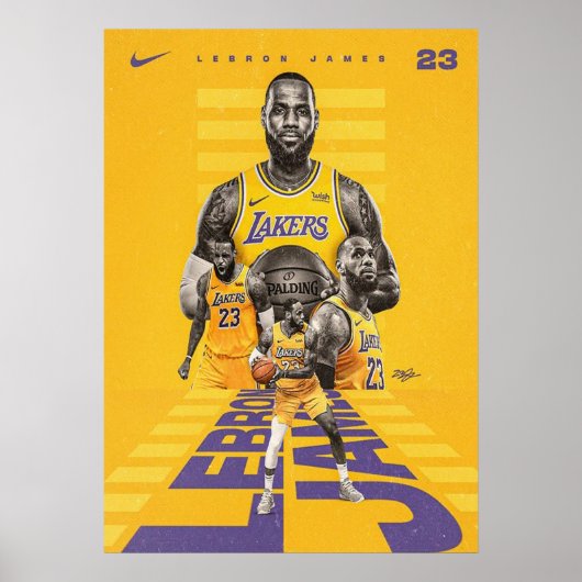 Poster lebron james, nba, basket-ball, roi james, slam du (Devant)