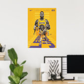 Poster lebron james, nba, basket-ball, roi james, slam du (Bureau à domicile)