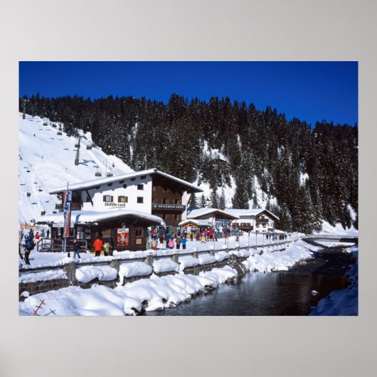 Poster Lech Austria Winter Holiday Card (Devant)