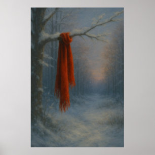 Poster L'Écharpe Rouge – Brillante Dans Le Calme