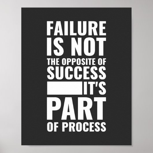Poster L'échec n'est pas le contraire du succès Motivatio (Devant)