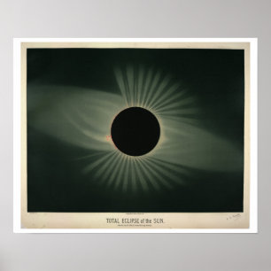 Poster L'éclipse du soleil de Trouvelot
