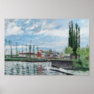 Poster L'écluse à Pontoise (1872) par Camille Pissarro