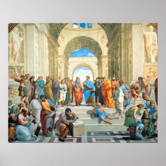 Poster L'école d'Athènes par Raphael (Devant)