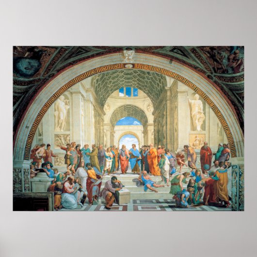 Poster L'école d'Athènes par Raphael (Devant)