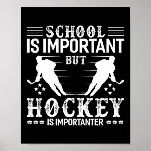 Poster L'école de hockey amateur Le hockey féminin est im