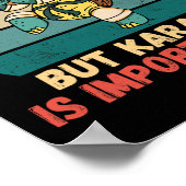 Poster L'École De Tortue Rétro Est Importante Karaté Est (Coin)