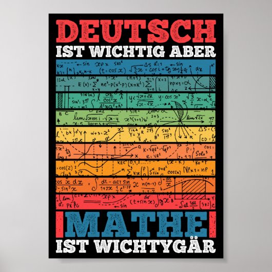 Poster L'École Est Importante, Mais Les Maths Sont Import (Devant)