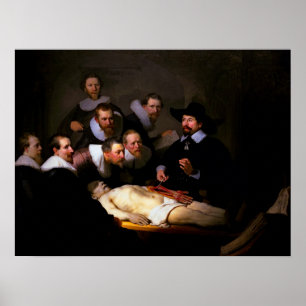 POSTER LEÇON ANATOMY - REMBRANDT - 1632