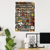 Poster Leçon d'alphabet fait maison par maman (Bureau à domicile)